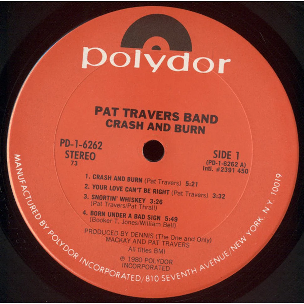 Pat Travers Band - Crash And Burn