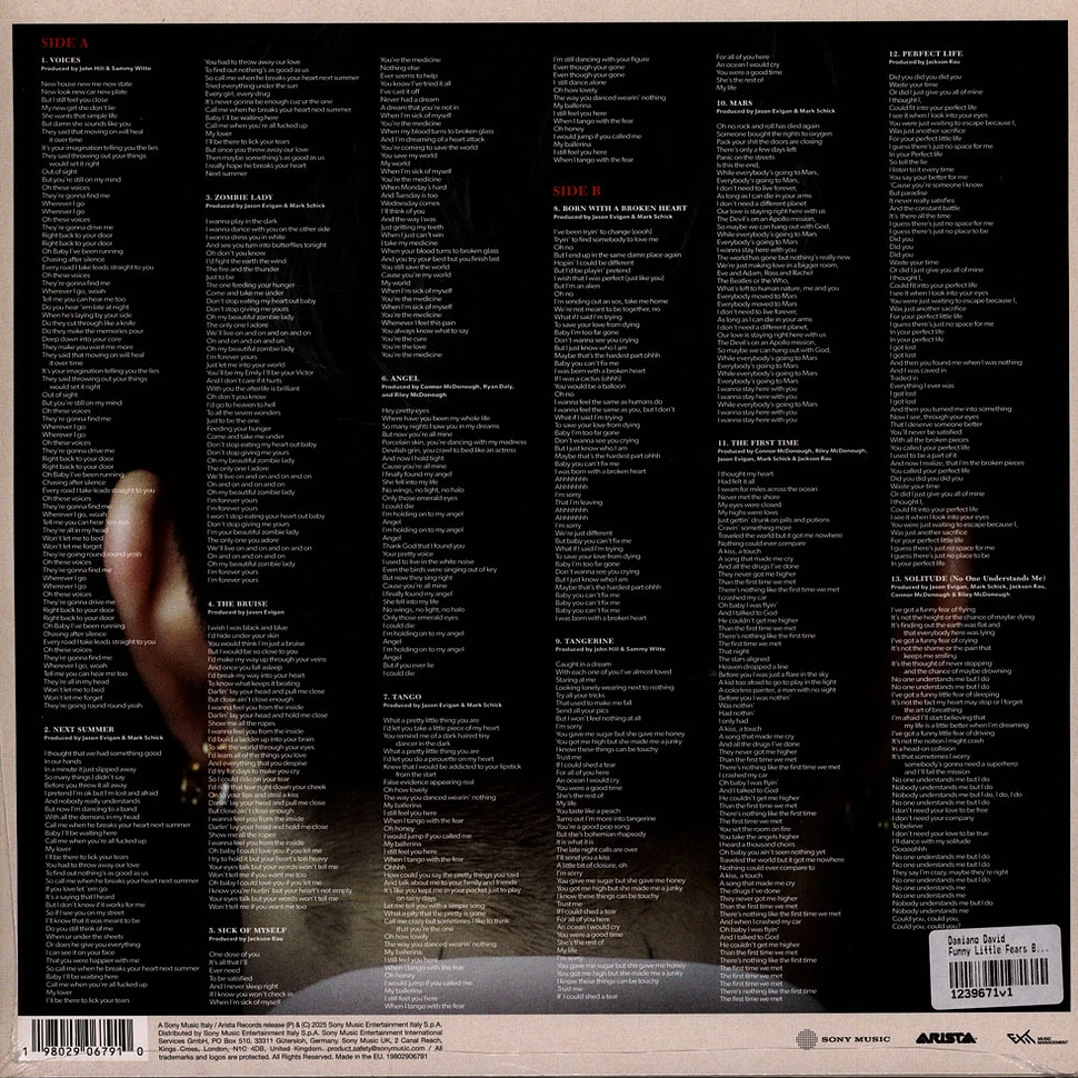 Damiano David - Funny Little Fears Black Vinyl Edition