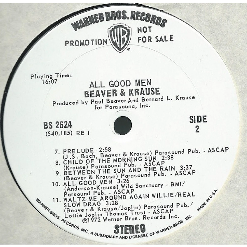 Beaver & Krause - All Good Men