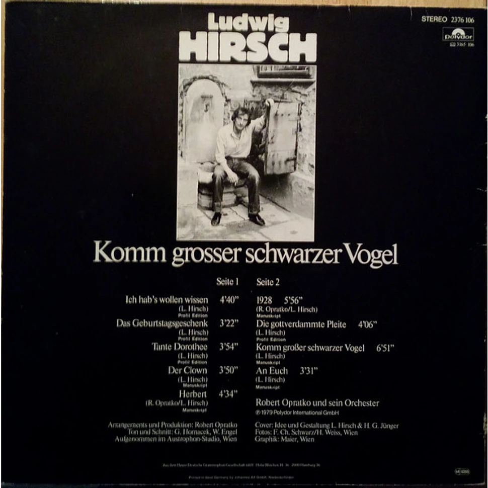 Ludwig Hirsch - Komm Großer Schwarzer Vogel