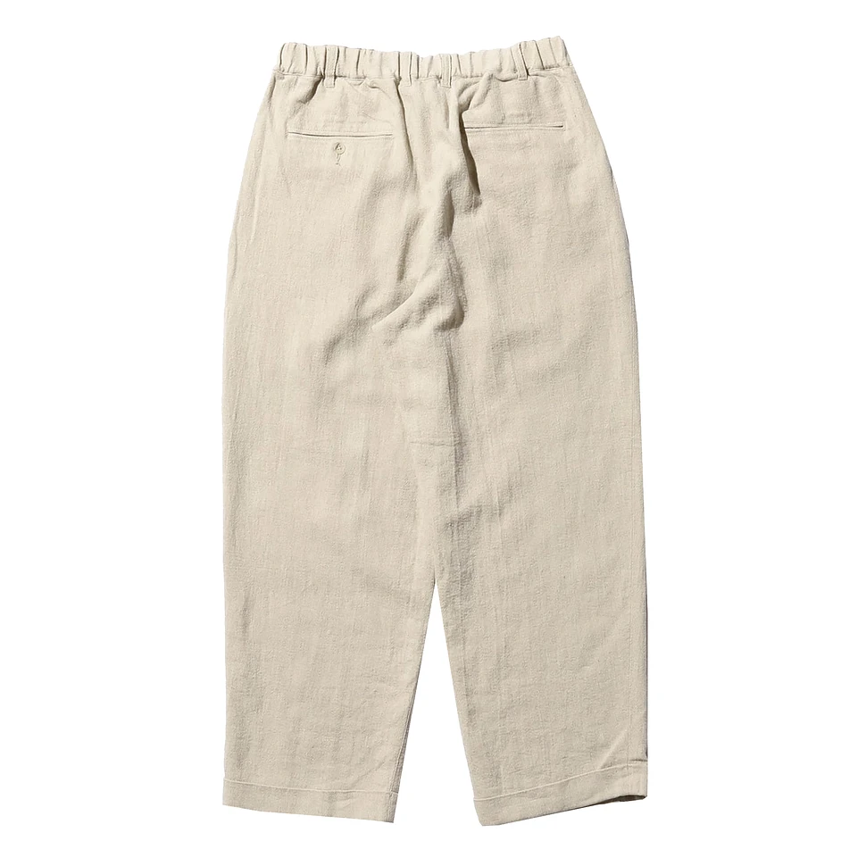 Beams Plus - 2 Pleats Relax Trousers Linen Cotton