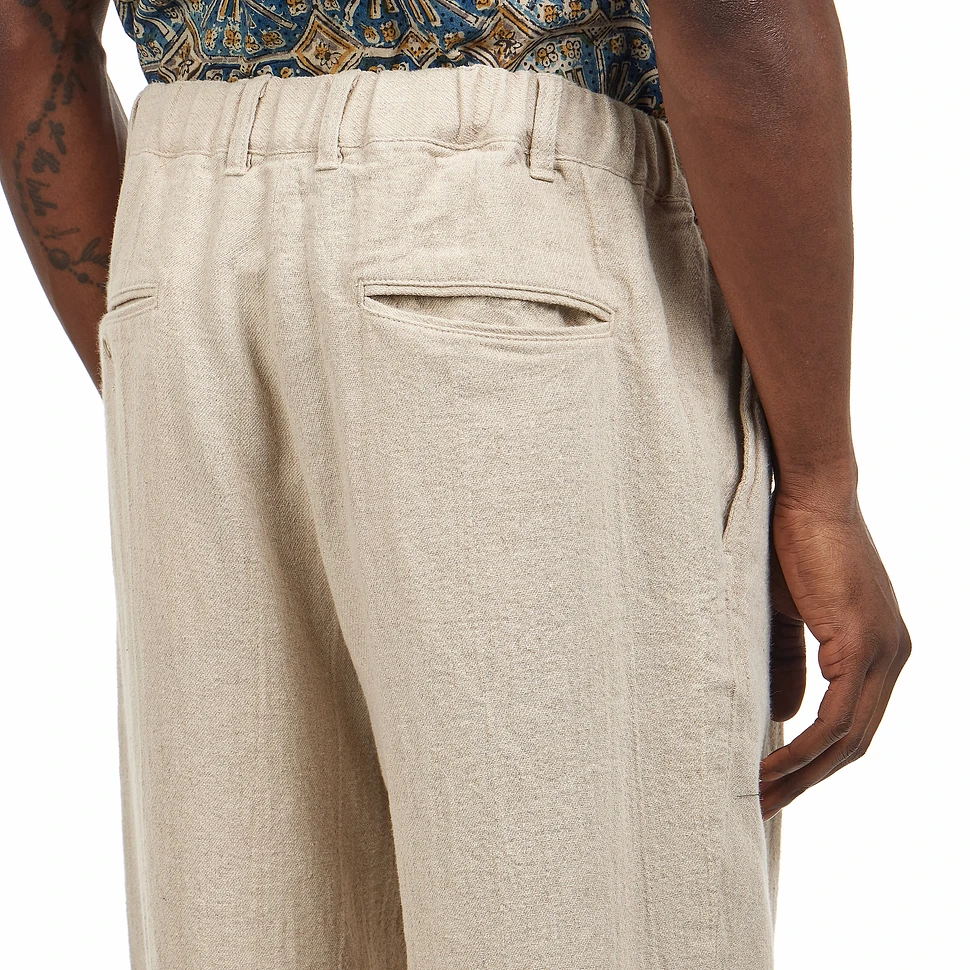 Beams Plus - 2 Pleats Relax Trousers Linen Cotton