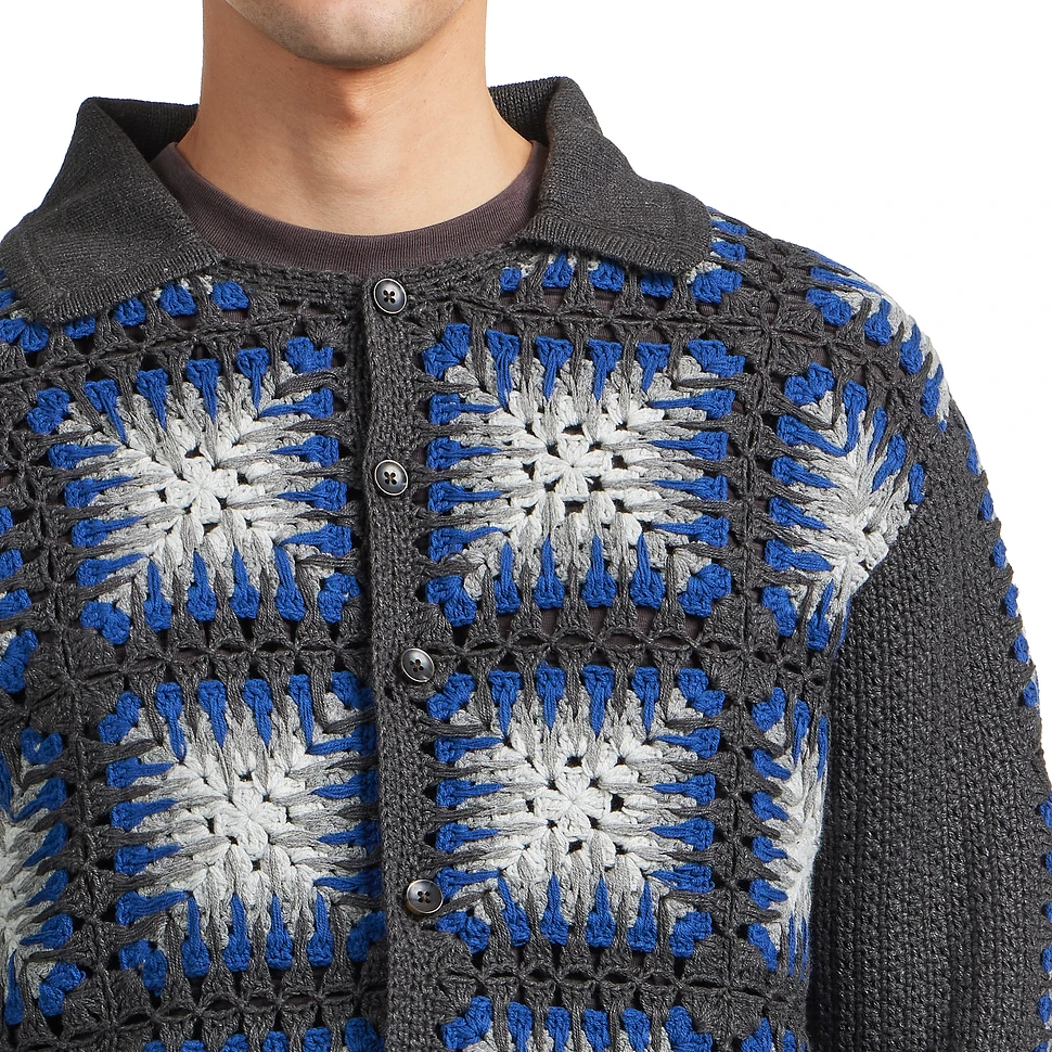 Pendleton - Crochet Polo Cardigan