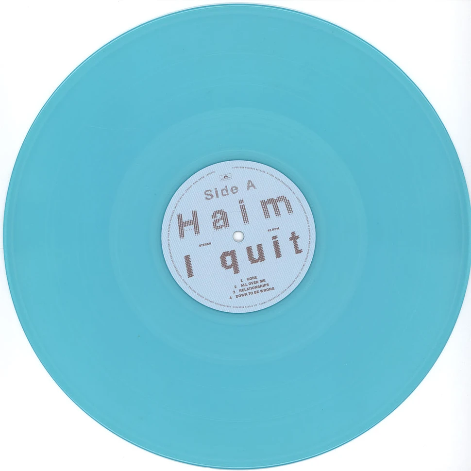 Haim - I Quit Light Blue Vinyl Edition
