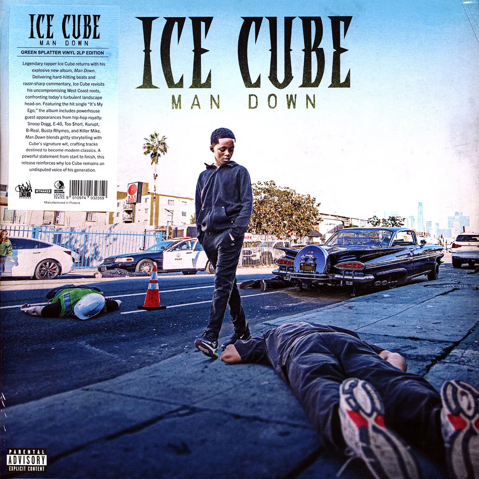 Ice Cube - Man Down HHV Exclusive Limited Deluxe Green / Black Splatter Vinyl Edition