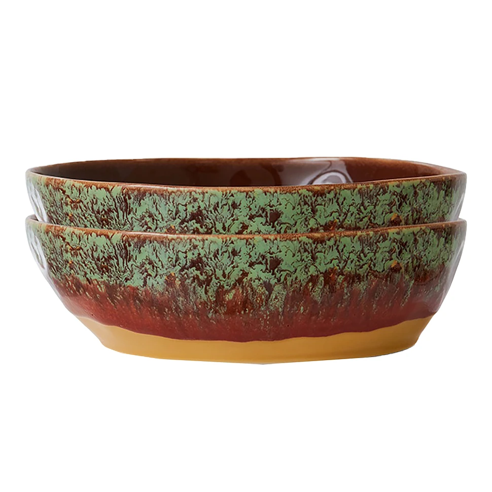 HKLIVING - 70s Ceramics: Pasta Bowls (Set of 2)