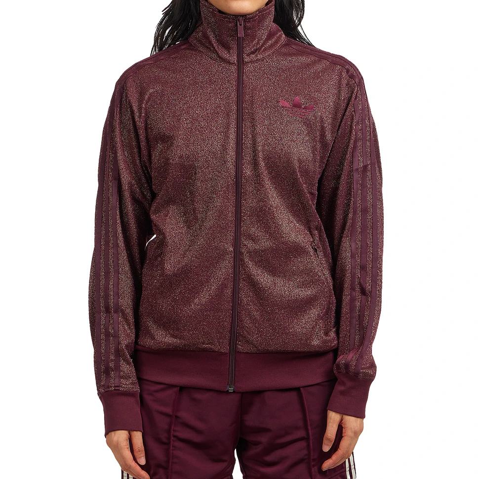 adidas - Lurex Firebird Track Top (Maroon / Gold Metallic) | HHV