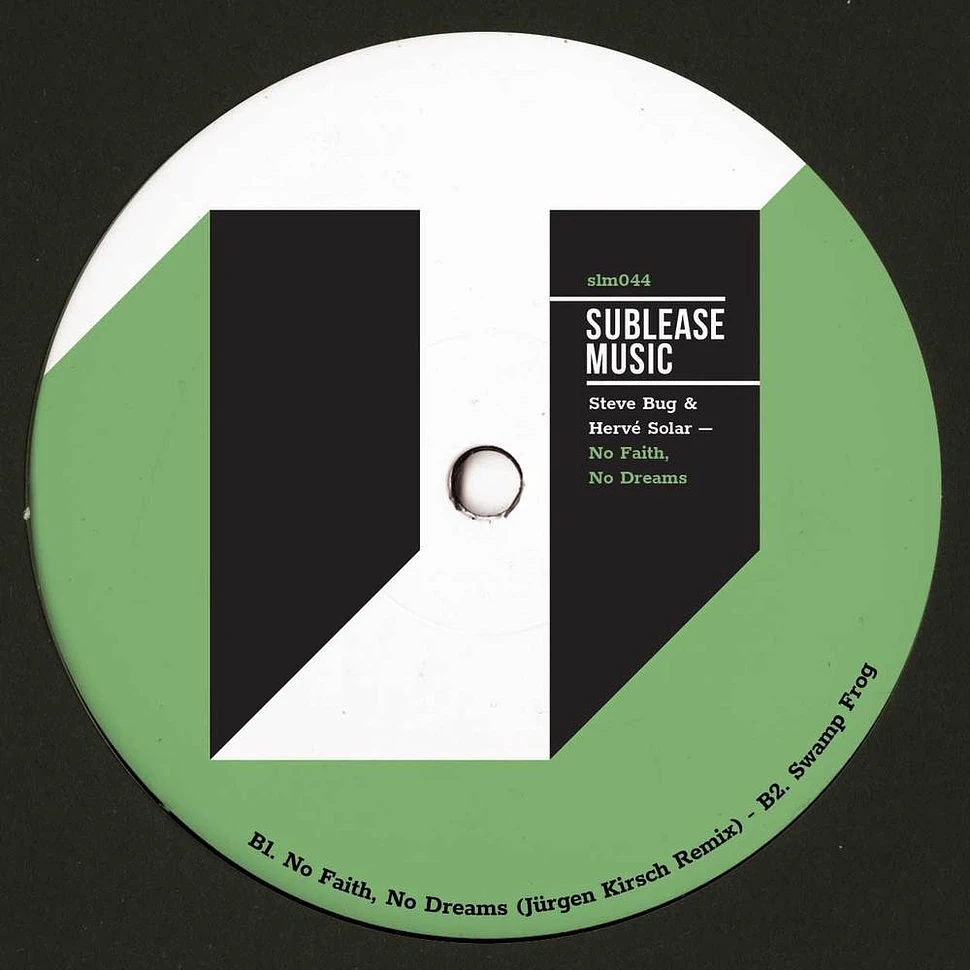 Steve Bug & Herve Solar - No Faith, No Dreams Green Splatter Vinyl Edition