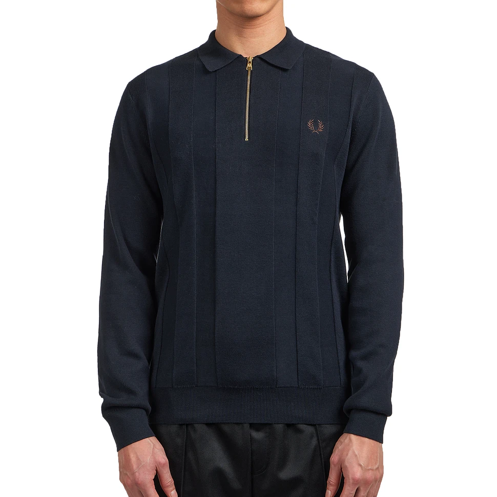 Fred Perry - Tonal Stripe Knitted Polo Shirt