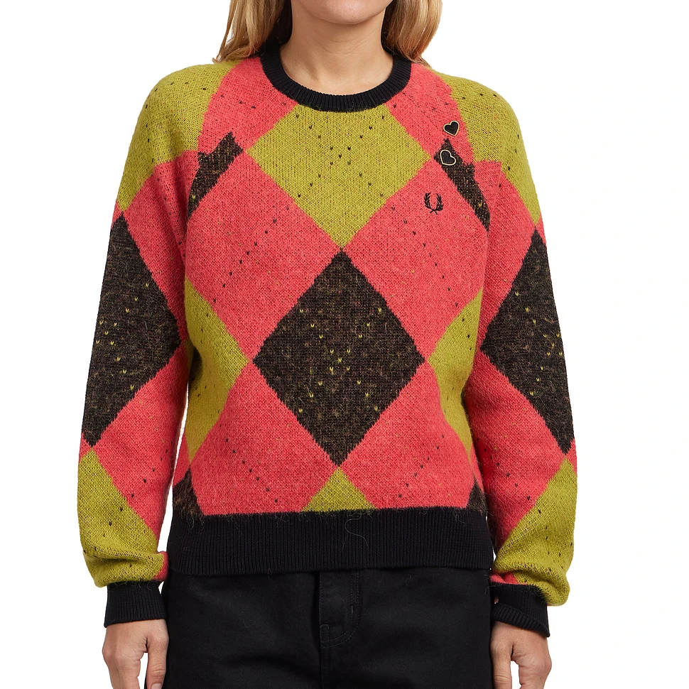 Fred Perry x Amy Winehouse Foundation - Brushed Argyle Knitted Jumper
