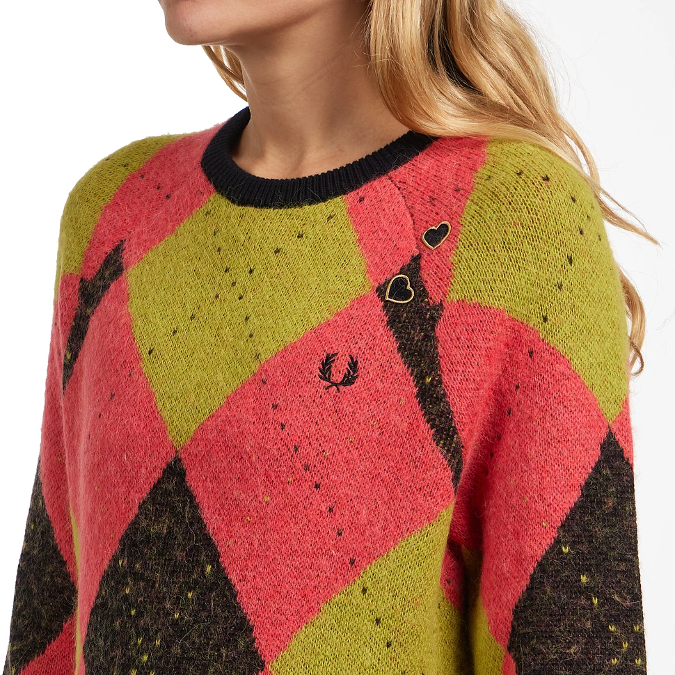 Fred Perry x Amy Winehouse Foundation - Brushed Argyle Knitted Jumper