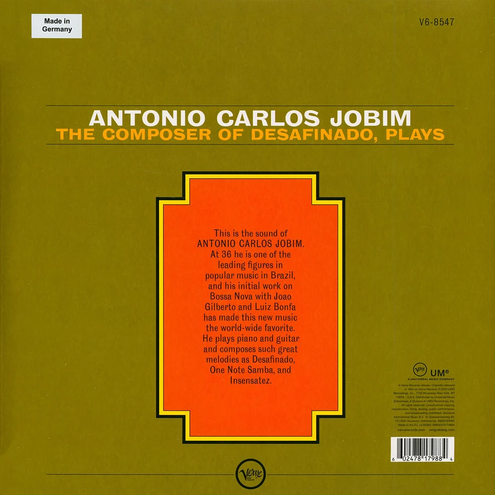 Antonio Carlos Jobim - The Composer Of Desafinado Plays - Verve Vault