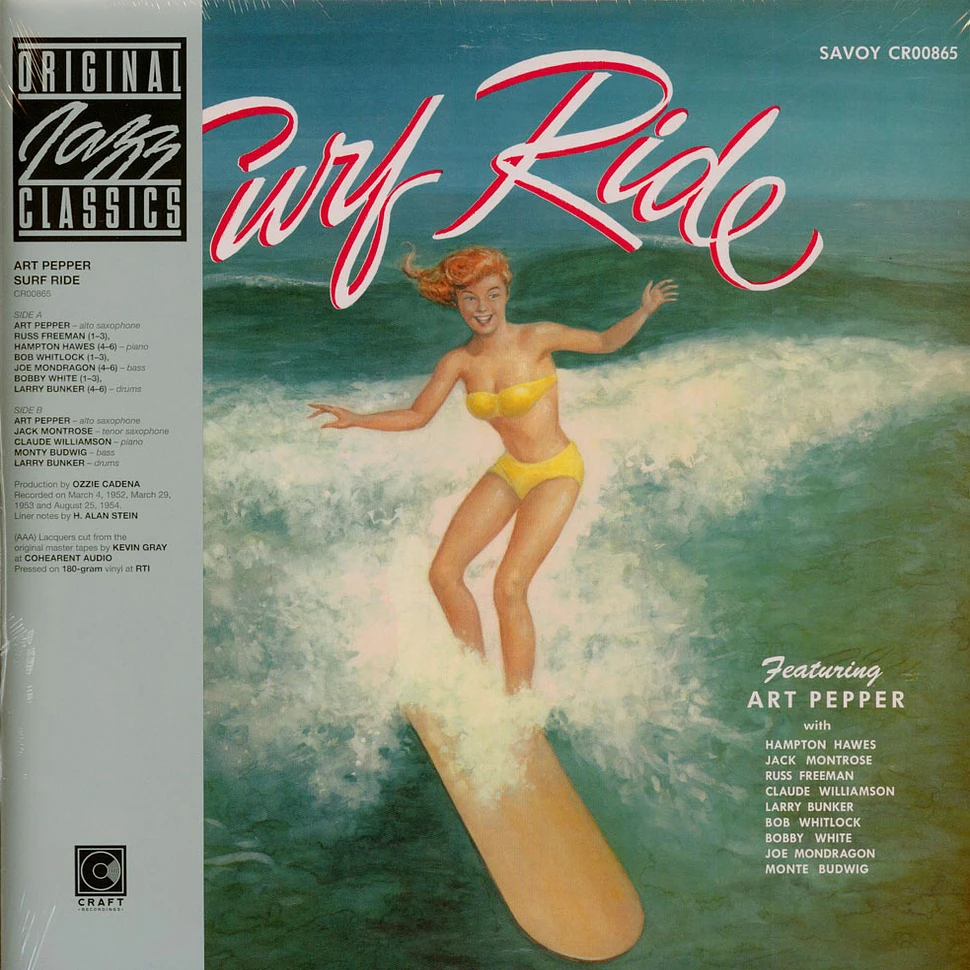 Art Pepper - Surf Ride - Vinyl LP - 1957 - Reissue | HHV