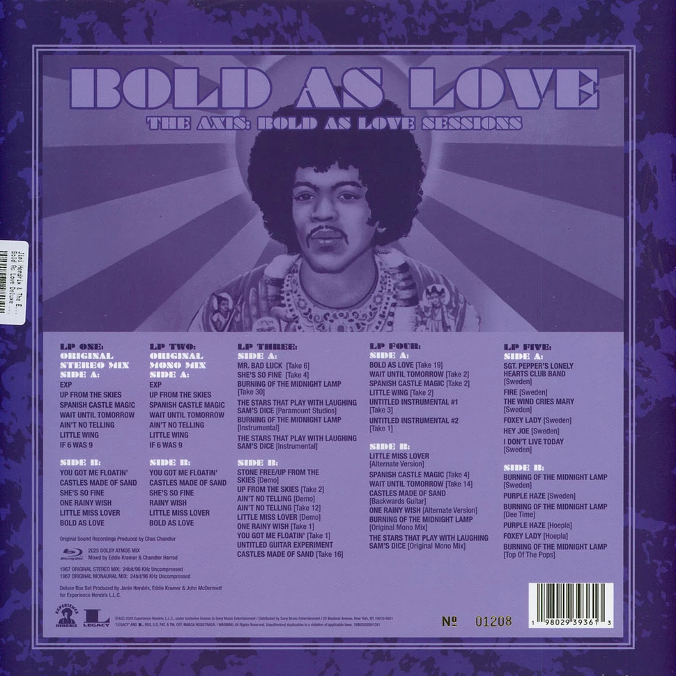 Jimi Hendrix & The Experience - Bold As Love Deluxe Edition with