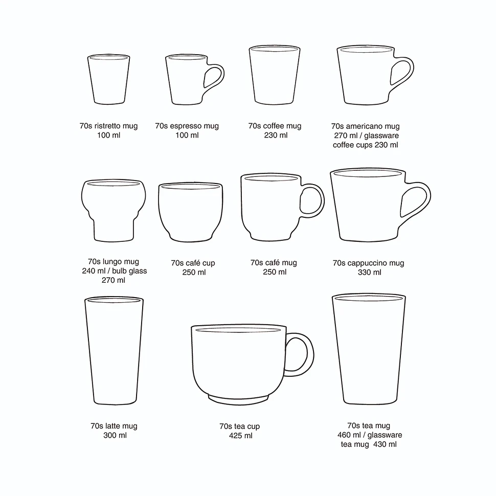 HKLIVING - Artist Ceramics Coffee Cups (Set of 4)