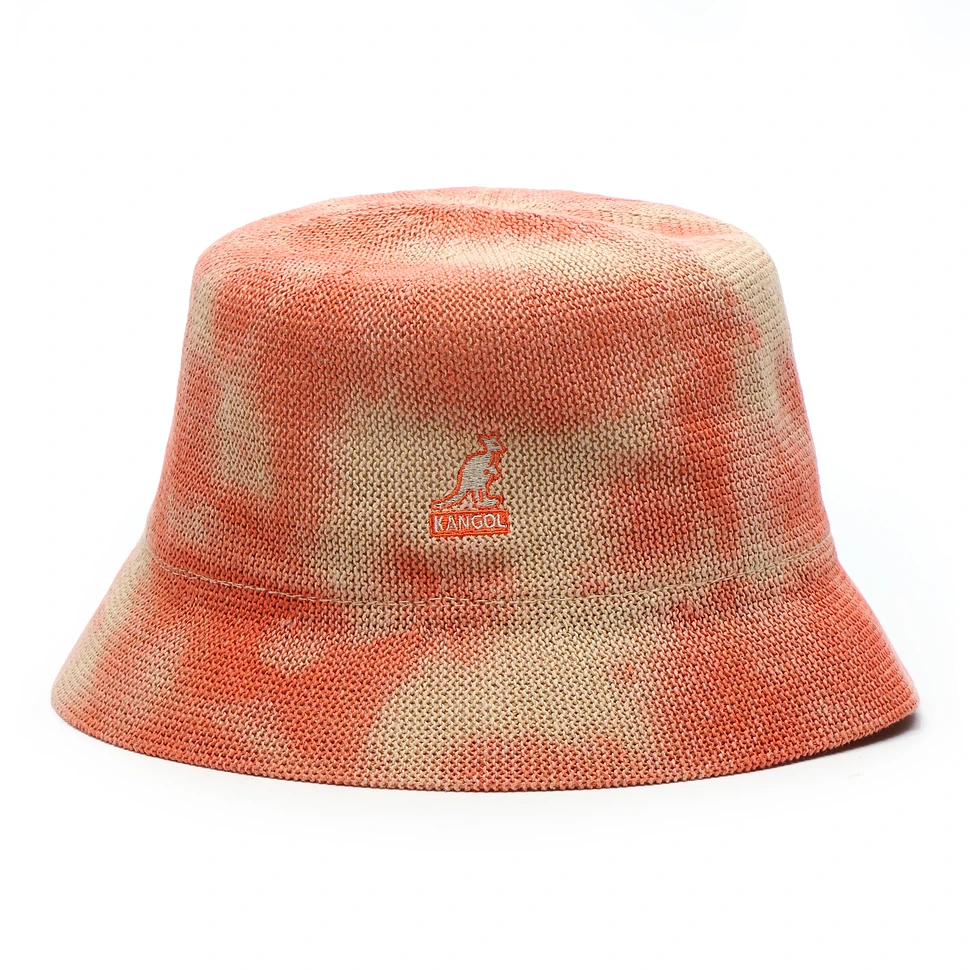 Kangol - Tie Dye Knit Bucket (Coral Flame / Natural) | HHV