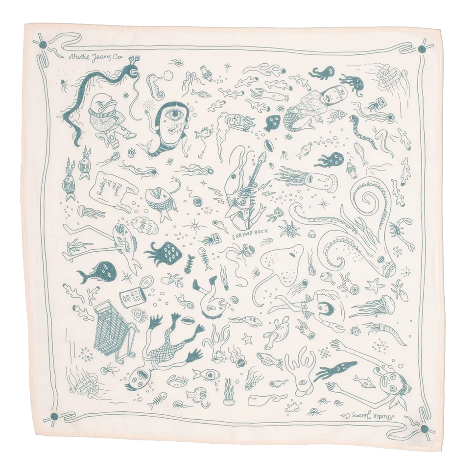 Nudie Jeans - Ingrid Bandana Deep Sea Doodles