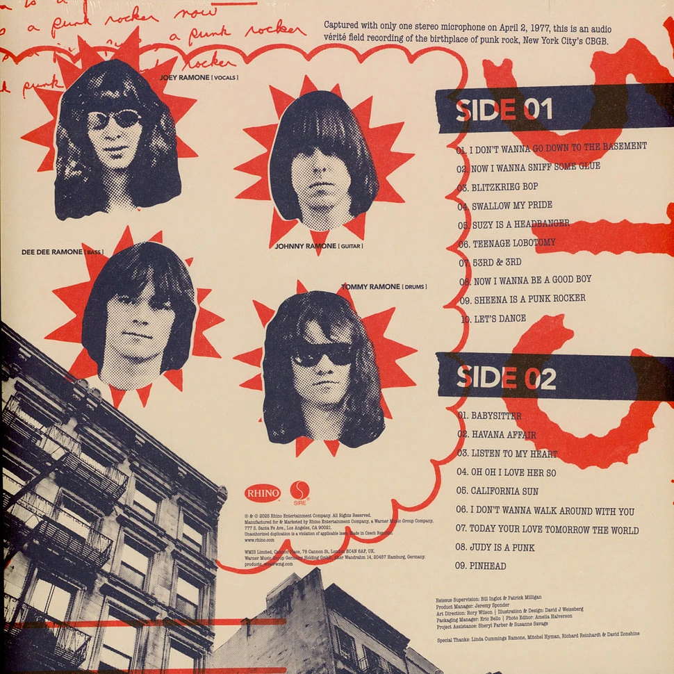 Ramones - Live At Cbgb, 1977 Black Friday Record Store Day 2025 Red Vinyl Edition