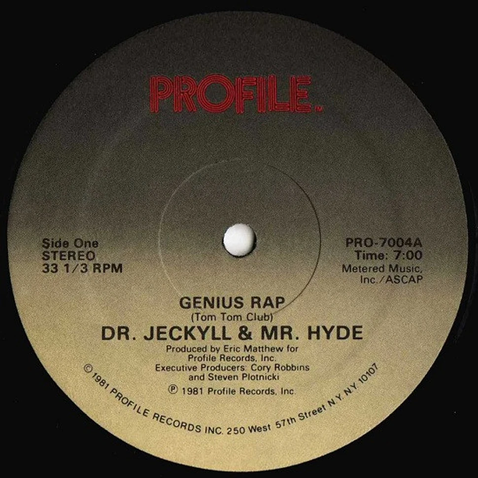 Dr. Jeckyll & Mr. Hyde - Genius Rap - Vinyl 12