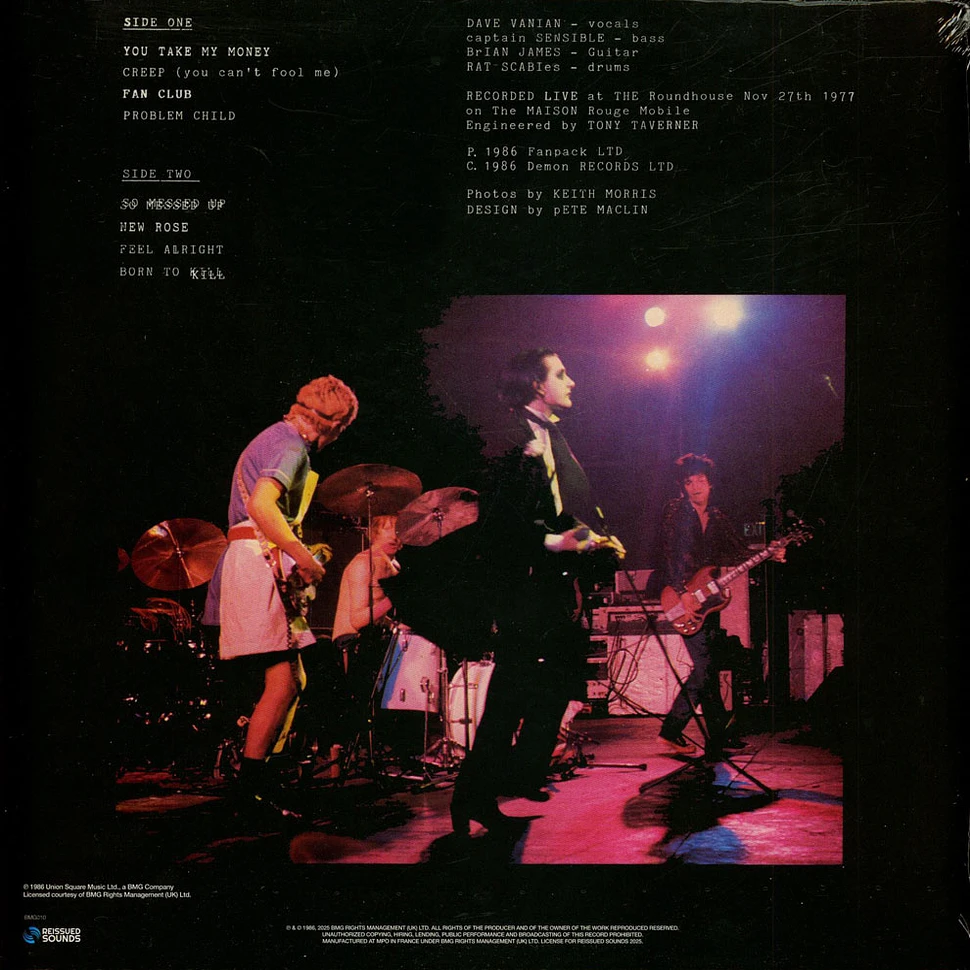 Damned The - Not The Captain's Birthday Party Crystal Splatter Vinyl ...