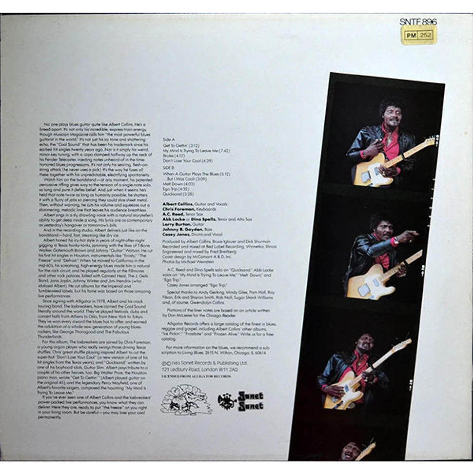 Albert Collins And The Icebreakers - Don't Lose Your Cool - Vinyl LP ...