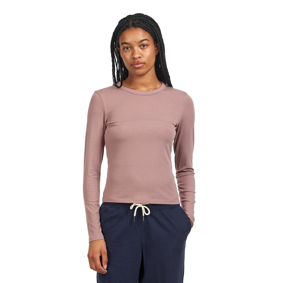 Long-Sleeved Rib Knit Top