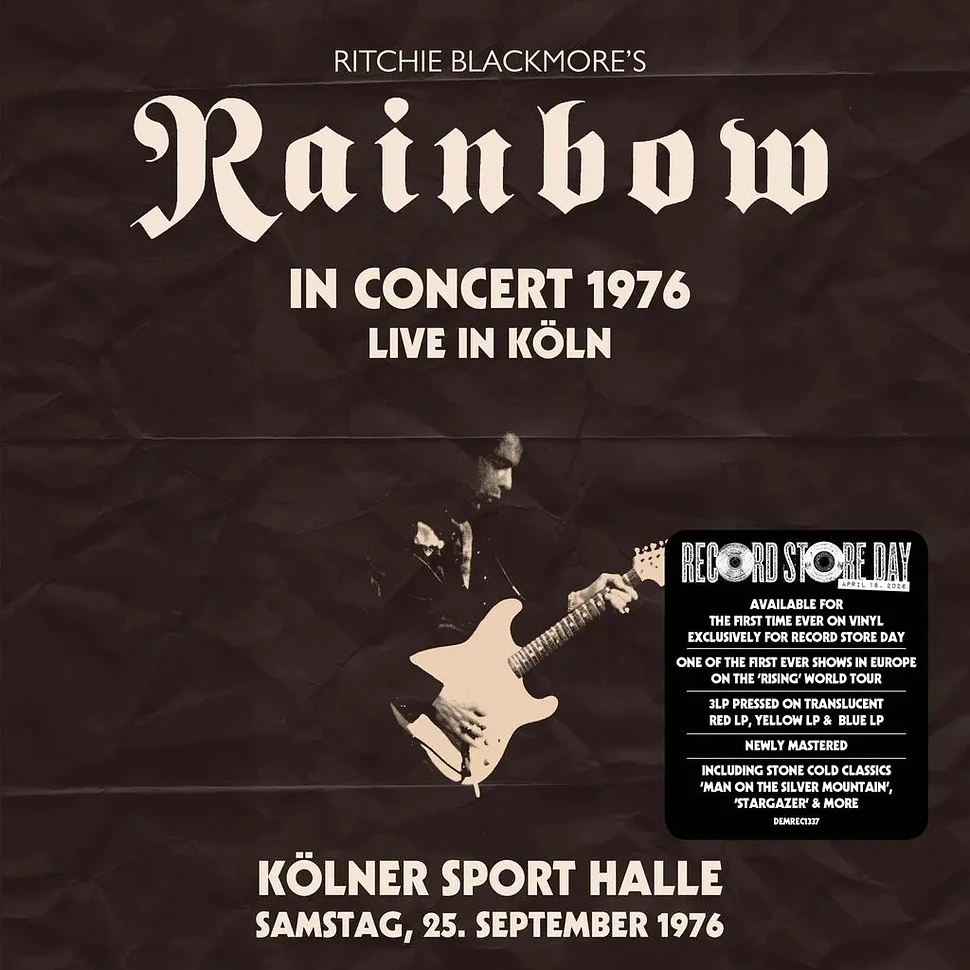Ritchie Blackmores Rainbow - Live From Köln 1976 Record Store Day