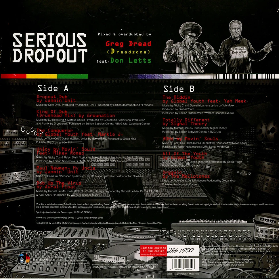 Greg Dread (Dreadzone) / Don Letts Presents - Serious Dropout Record Store Day 2026 Edition