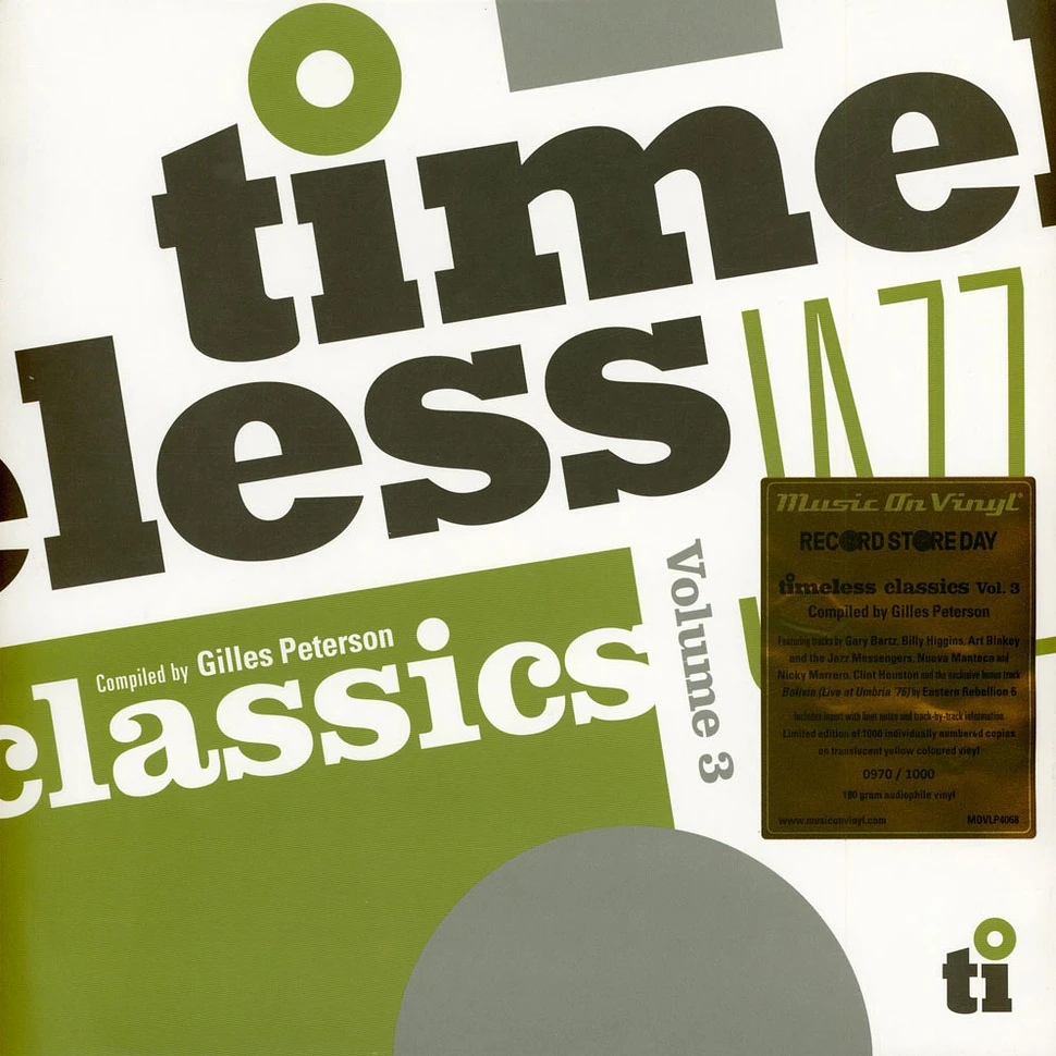 2discs LP Various Timeless Jazz Classics Vol.3 [Compiled By Gilles Pe 8719262043428 MUSIC ON VINYL 未開封 /00520 V.A. - Timeless Jazz Classics Volume 3 Compiled By Gilles Peterson