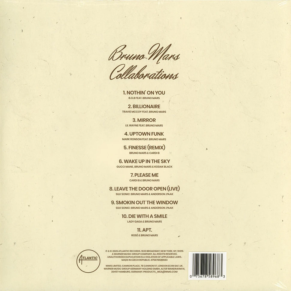 Bruno Mars - Collaborations Record Store Day 2026 Edition - Vinyl