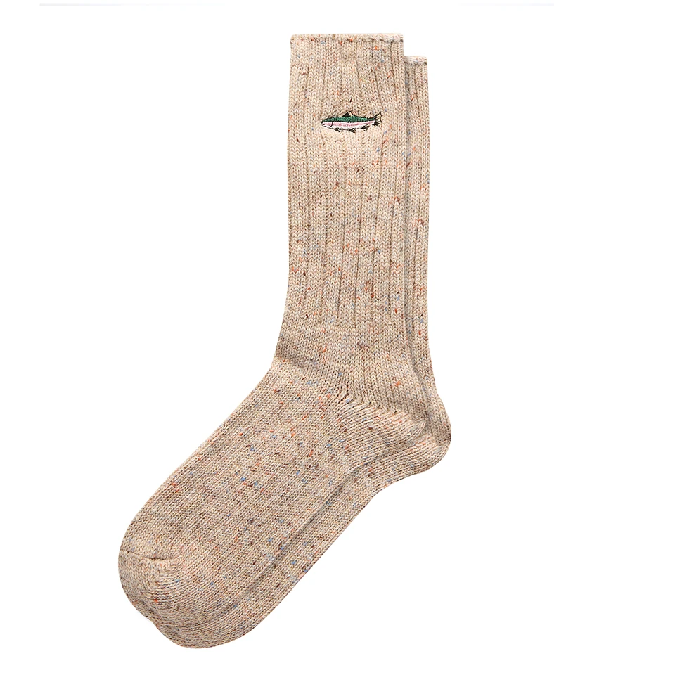 Trout Emb Crew Socks