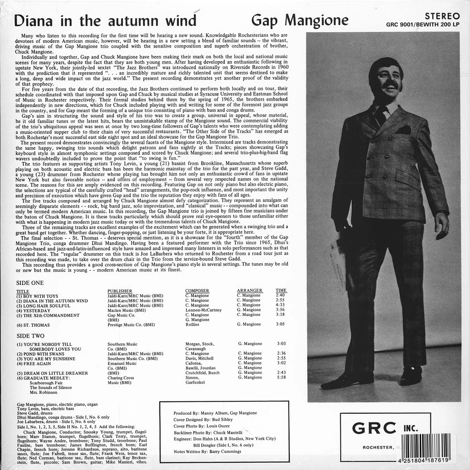 Gap Mangione - Diana In The Autumn Wind - Vinyl LP - 1968