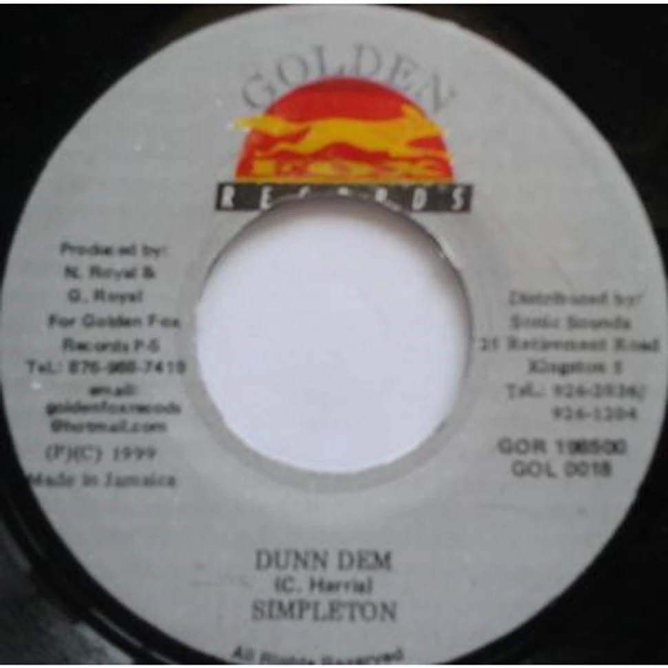 Simpleton - Dunn Dem - Vinyl 7