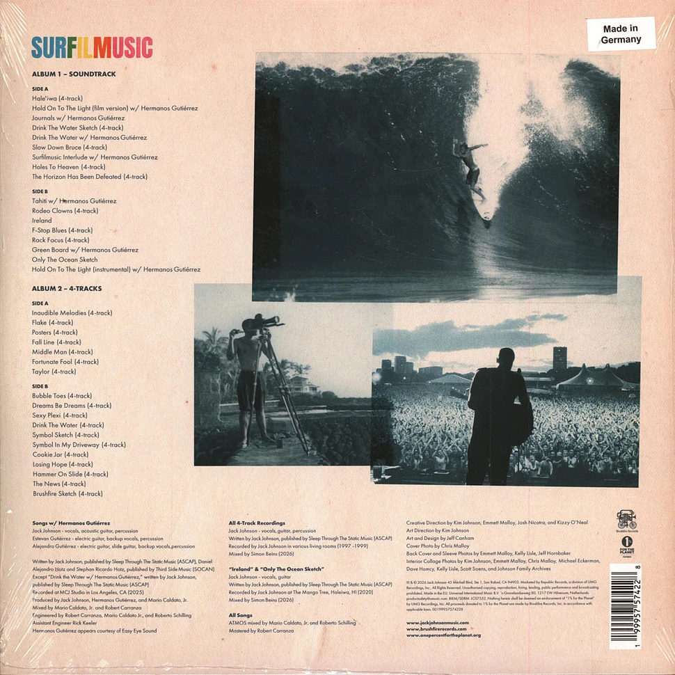 Jack Johnson - Surfilmusic Black Vinyl Edition