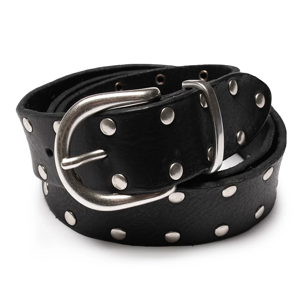 Silver Studded Leather Belt