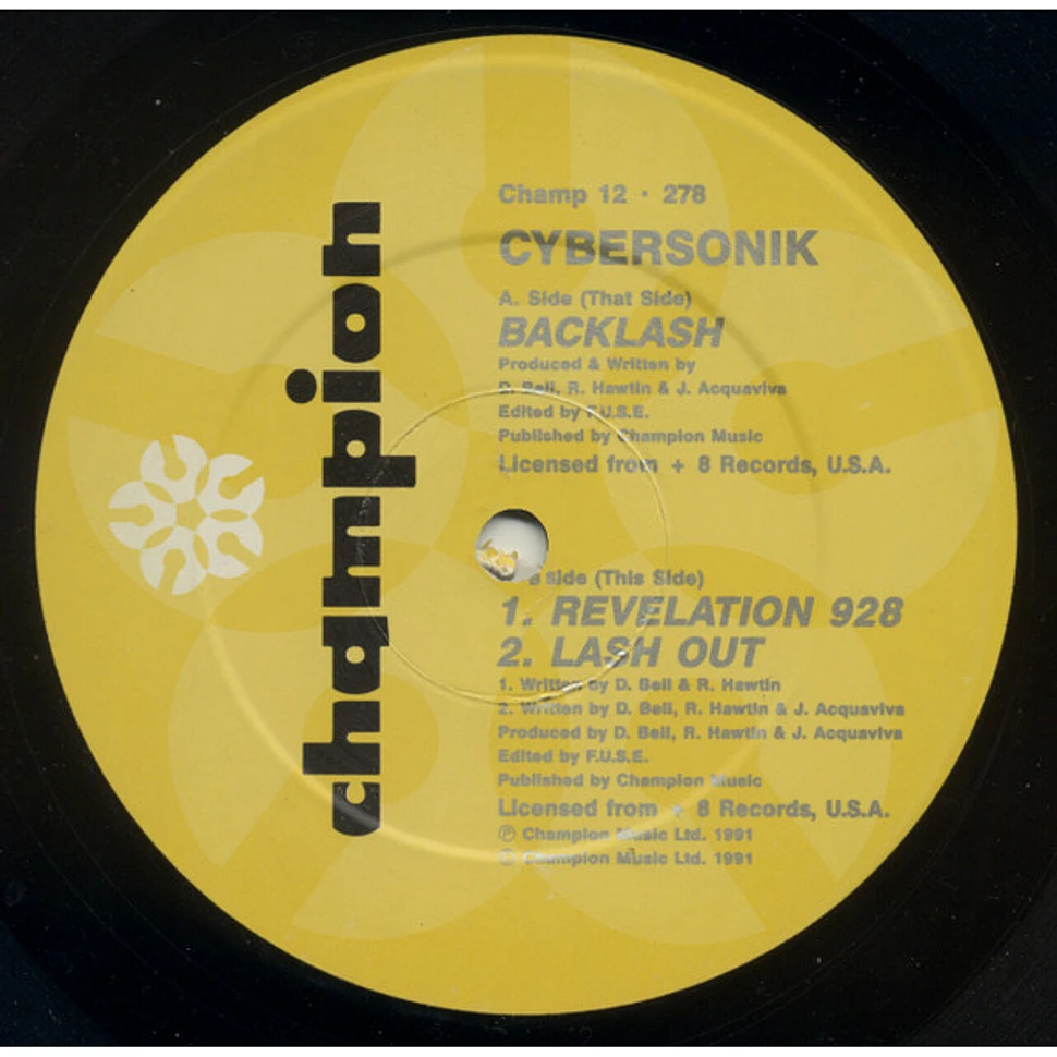 Cybersonik - Backlash - Vinyl 12
