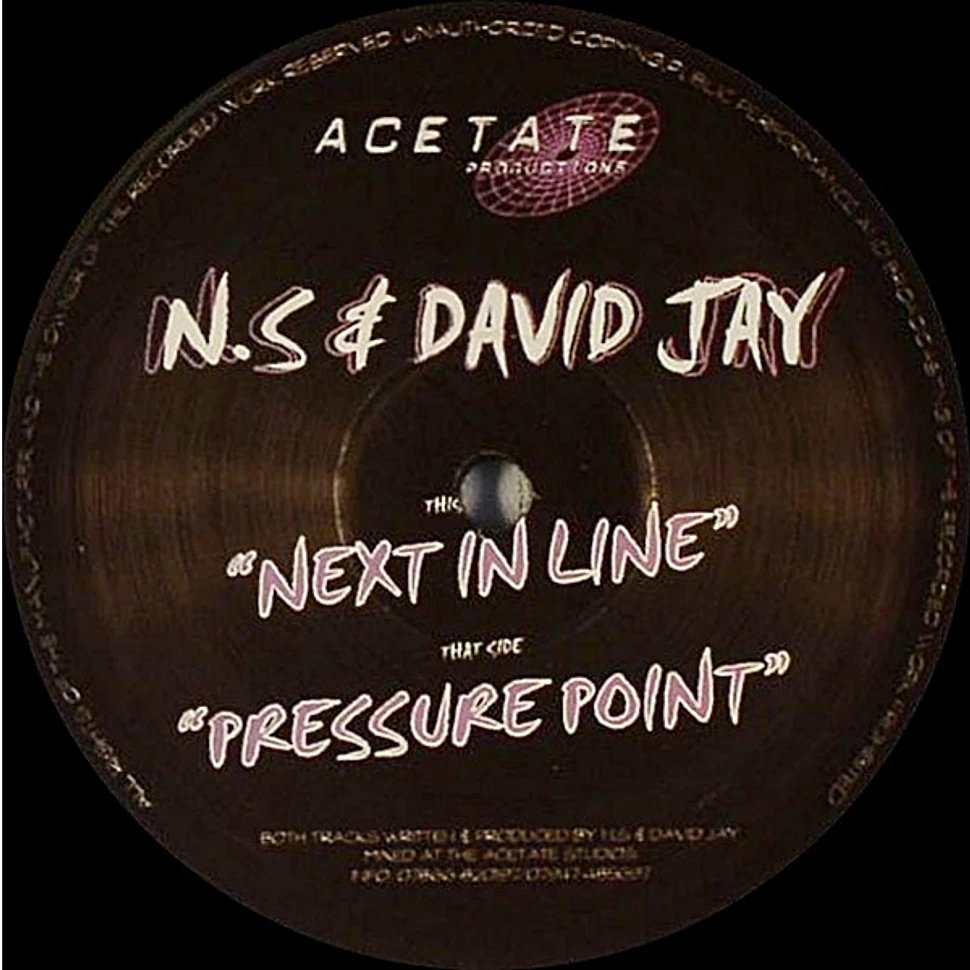 DJ NS & David Jay - Next In Line / Pressure Point - Vinyl 12