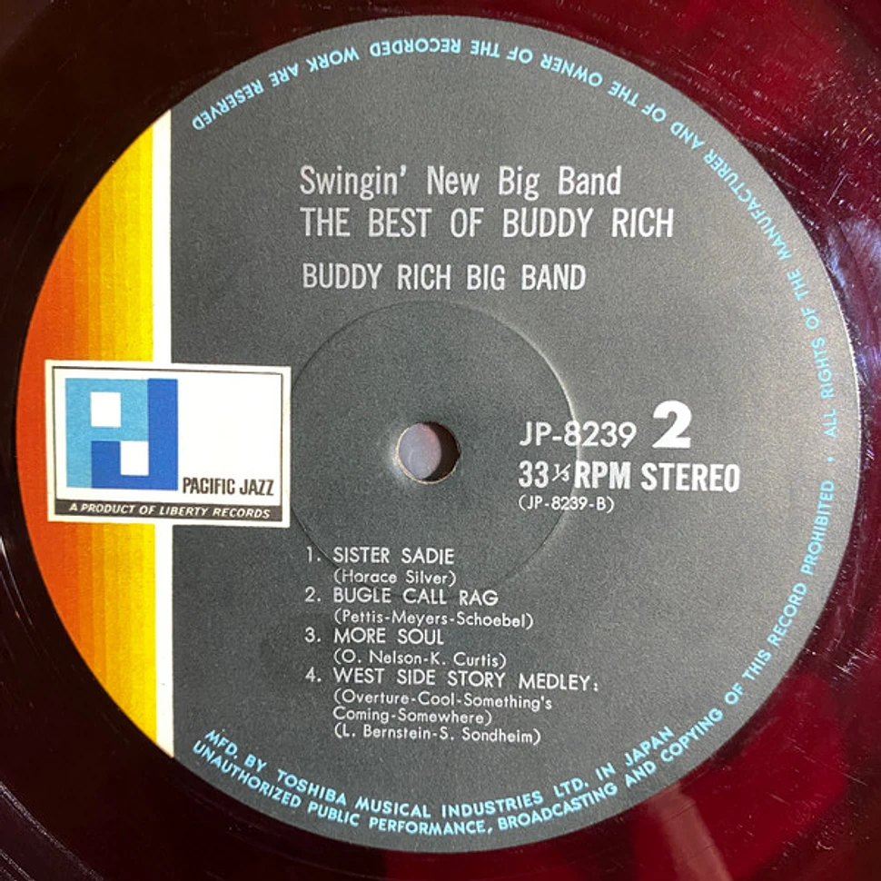 Buddy Rich Big Band - The Best Of Buddy Rich Swingin' New Big Band ...