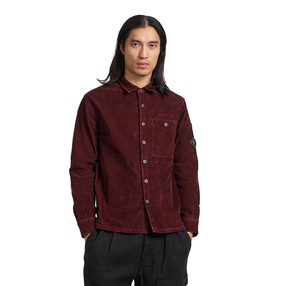 Corduroy Long Sleeve Button Lens Shirt
