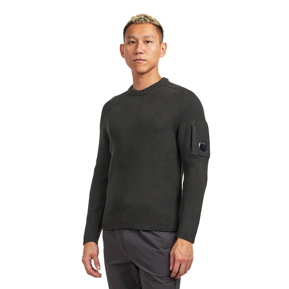 Full Rib Cotton Crewneck Lens Sweater