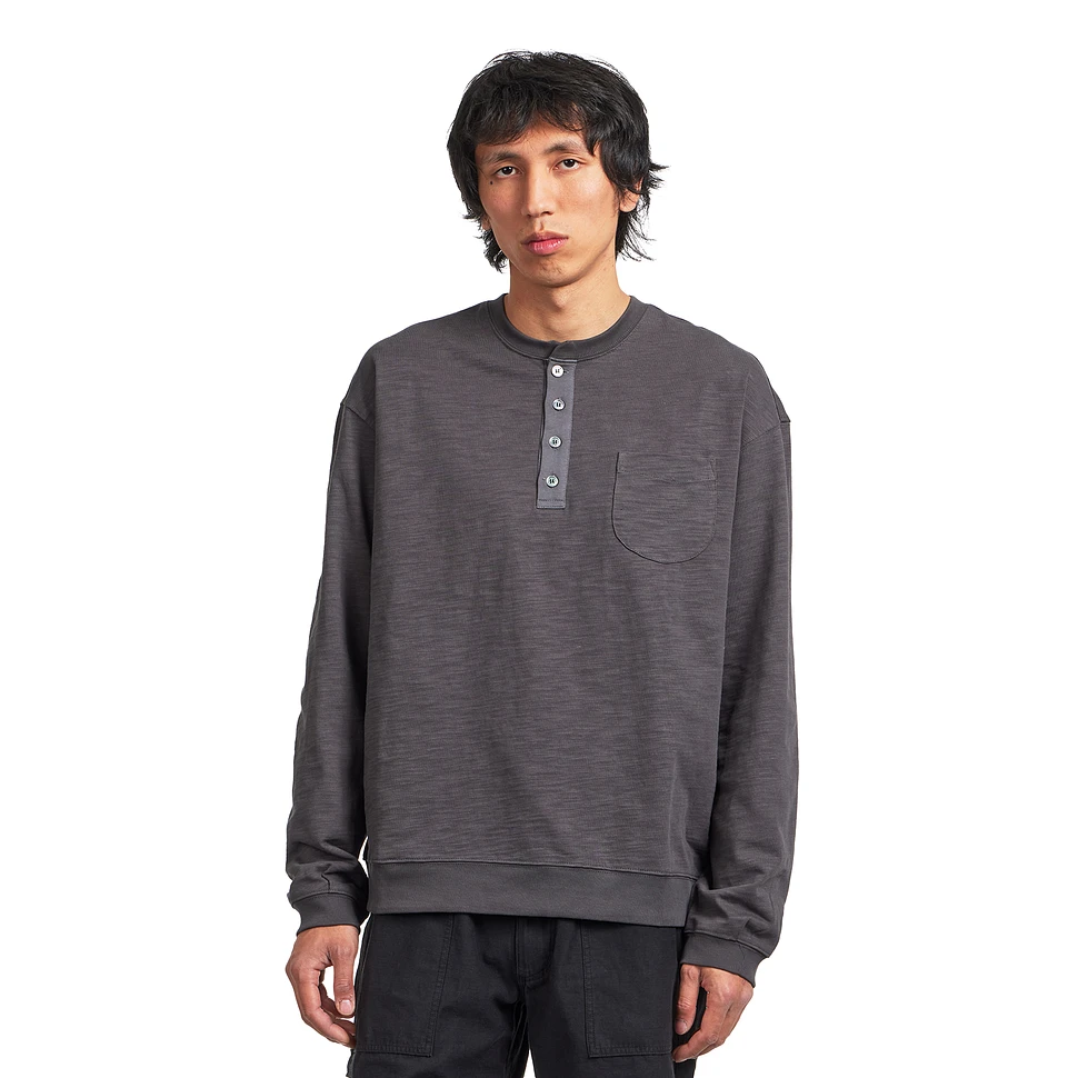 Slub Henley Neck L/S Tee