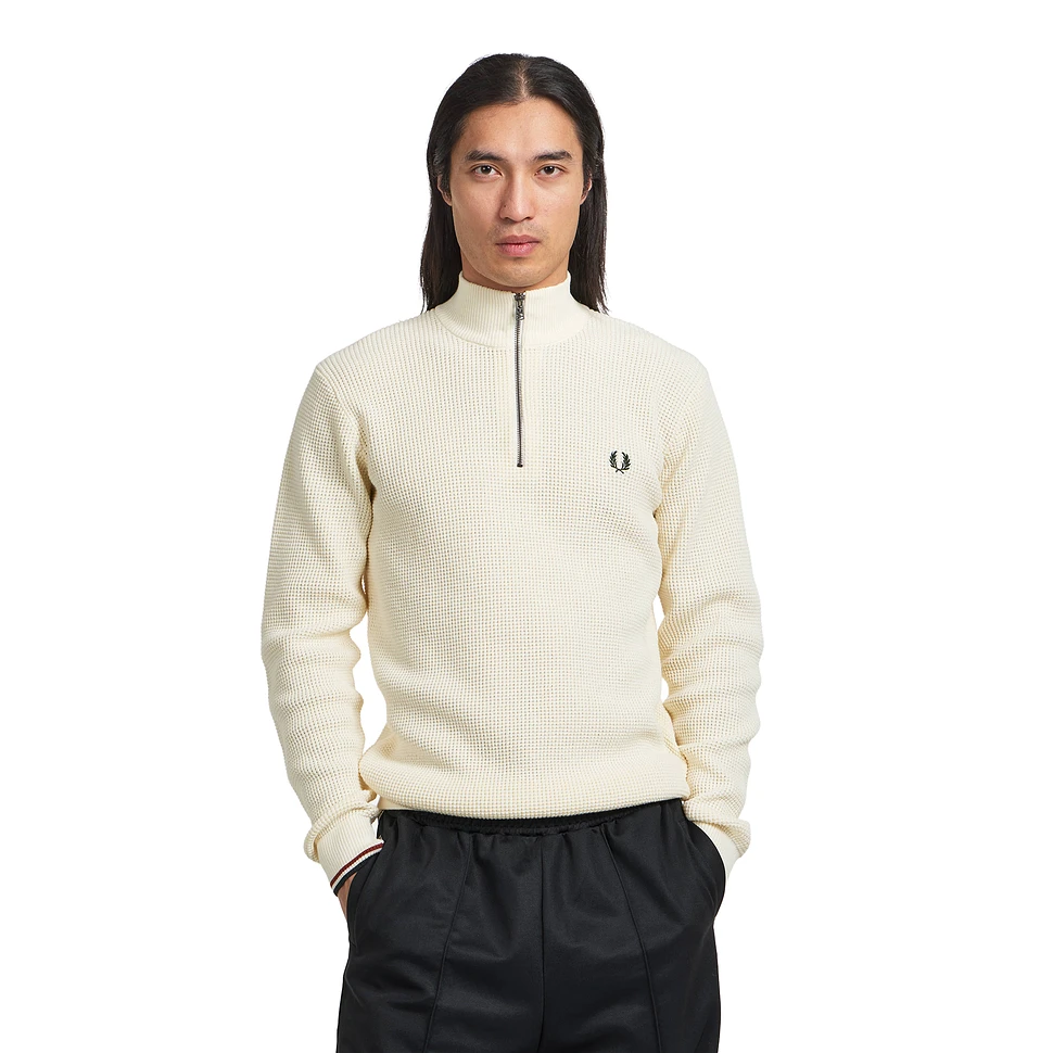 Waffle Stitch Half Zip Jumper