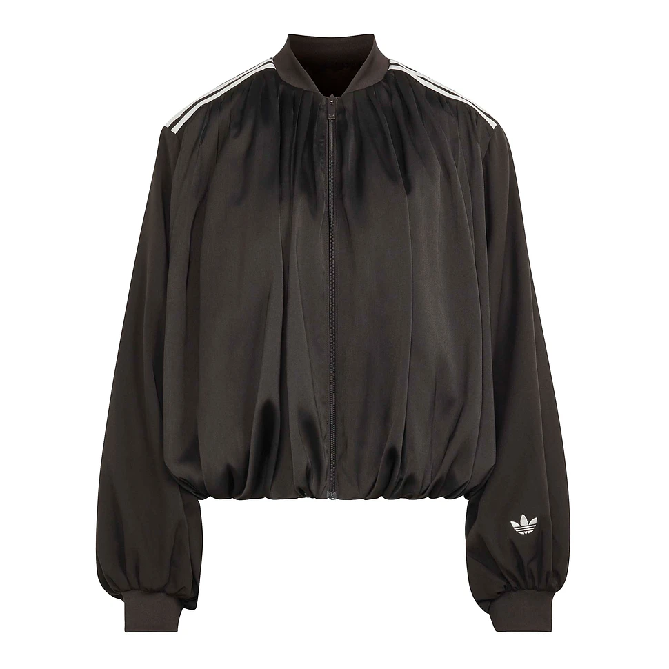 Satin Pleated Track Top