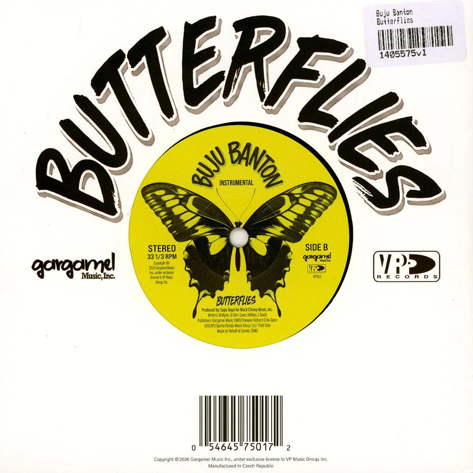 Buju Banton - Butterflies - Vinyl 7