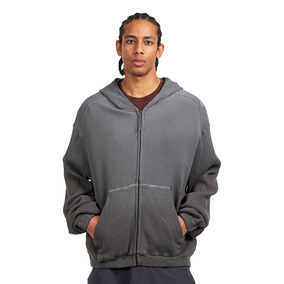 Bee Sun Faded Organic Waffle Zip Up Hoodie