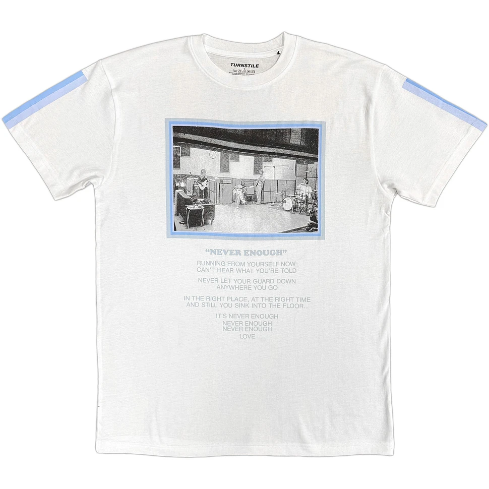 TURNSTILE NEVER ENOUGH Tシャツ XL Turnstile - Never Enough Studio T-Shirt (Back Print) (White) | HHV